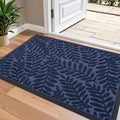 OLANLY Door Mat Indoor Outdoor Entrance, 36x24, Waterproof All-Weather All-Season Doormat, Sturdy Natural Rubber, Stain and Fade Resistant, Low Profile, Easy Clean Patio Entryway Mat, Navy Blue