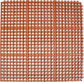 New Star 1 pc Heavy Duty Red 36x36 inch Interlocking Restaurant / Bar Grease Resistant Rubber Floor Mat