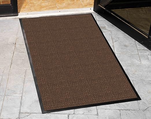 Guardian WaterGuard Indoor/Outdoor Wiper Scraper Floor Mat, Rubber/Nylon, 4'x20', Brown