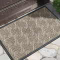 Yimobra Large Door Mat 36x24, All-Weather Waterproof Outdoor Mats for Front Door, Non Slip Rubber Doormat for Patio Proch Outside Entryway Indoor, Pale Khaki