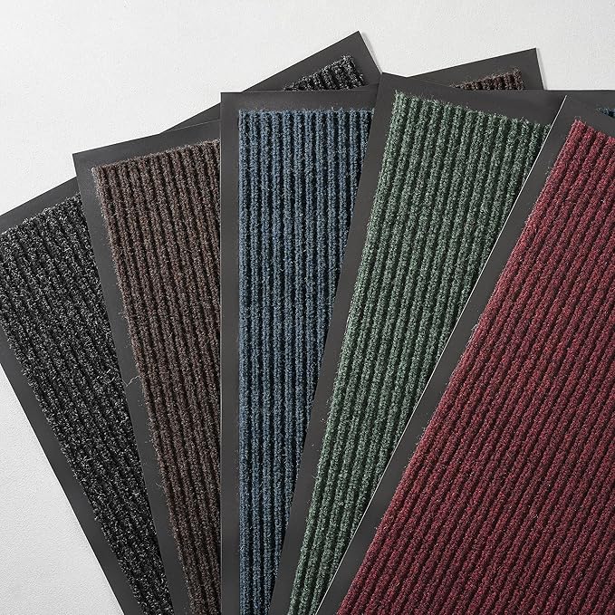 Consolidated Plastics Brush Dry Mat - Made in USA, Heavy-Duty Commercial DoorRug for Indoor/Outdoor Entryways, Non-Slip Backing for High-Traffic Areas (2' W x 3' L, Red)