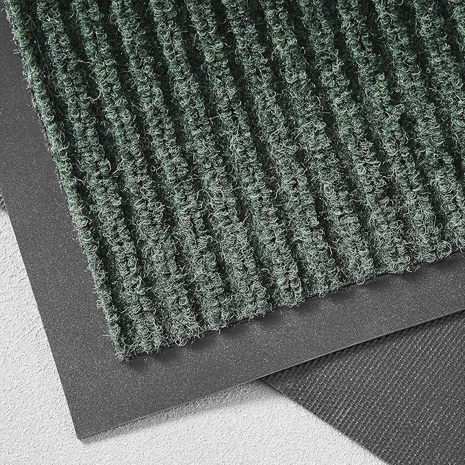 Consolidated Plastics Brush Dry Mat - Made in USA, Heavy-Duty Commercial DoorRug for Indoor/Outdoor Entryways, Non-Slip Backing for High-Traffic Areas (Green, 3' x 10')