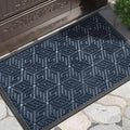 Yimobra Doormat Outdoor Entrance 29.5x17, All-Weather Waterproof Outdoor Mats for Front Door, Non Slip Welcome Door Mat for Patio Proch Outside Entryway Indoor, Blue