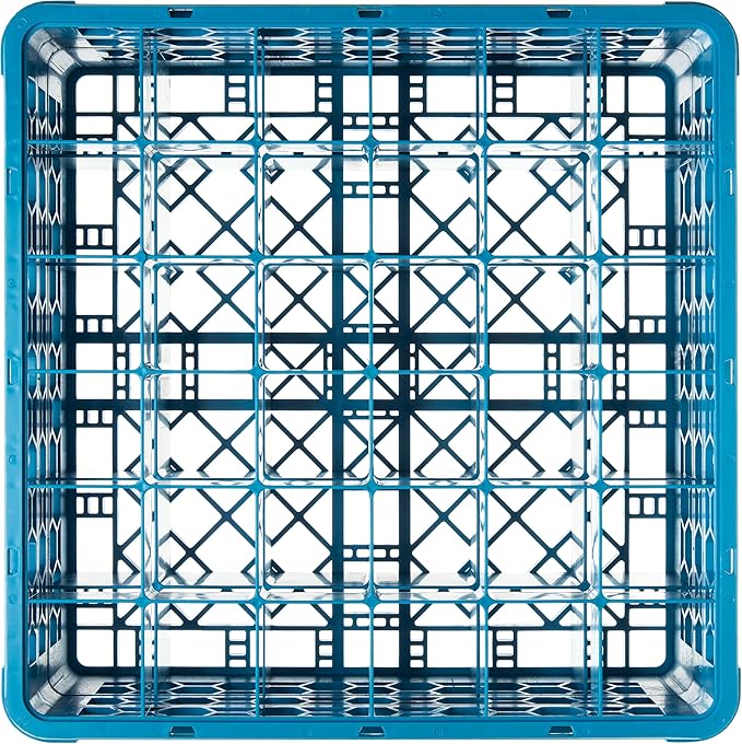 Carlisle FoodService Products 36 Compartment Full Size OptiClean Glass Rack, Blue, 7.12"