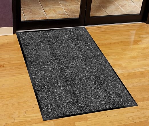 Guardian Silver Series Indoor Walk-Off Floor Mat, Vinyl/Polypropylene, 3'x60', Black
