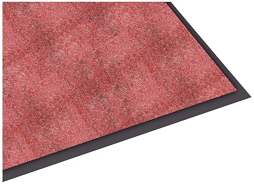 Guardian Silver Series Indoor Walk-Off Floor Mat, Vinyl/Polypropylene, 6'x60', Black/Red