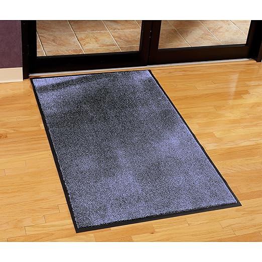 Guardian - 74031040 Silver Series Indoor Walk-Off Floor Mat, Vinyl/Polypropylene, 3'x10', Speckled Blue
