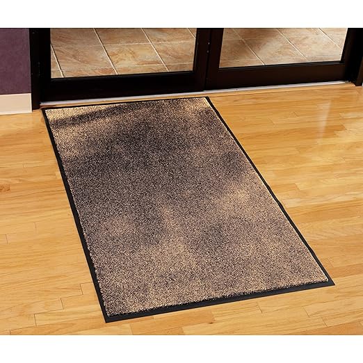 Guardian Silver Series Indoor Walk-Off Floor Mat, Vinyl/Polypropylene, 3'x5', Walnut