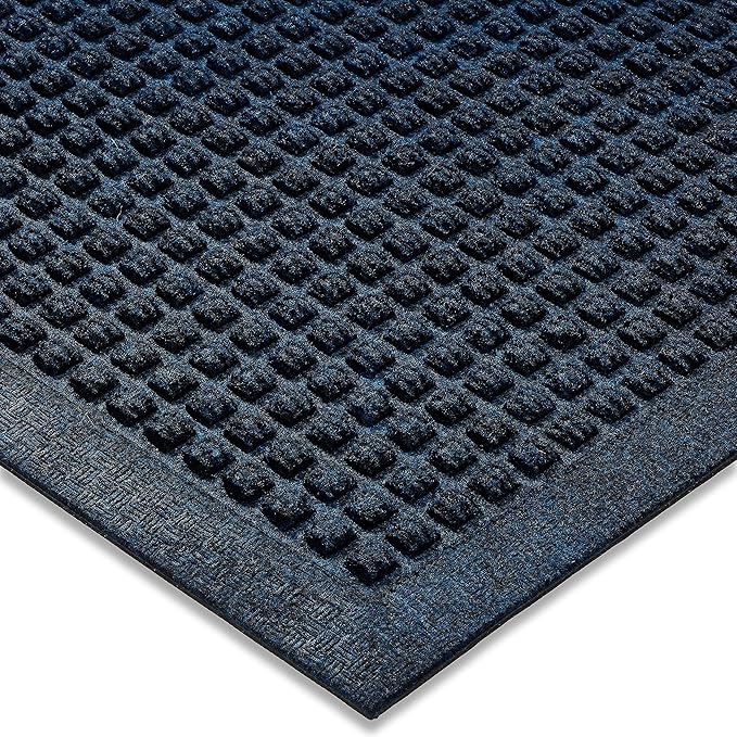 Ecomills Rubber Doormat, Extra Large, 36" x 60", Blue, XL, Absorbent Indoor Outdoor, Stain Resistant, Rubber Non Slip Backing, Heavy Duty, Durable