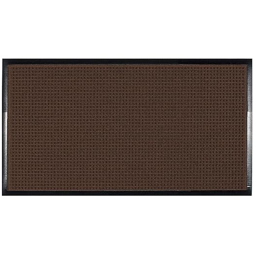 Guardian WaterGuard Indoor/Outdoor Wiper Scraper Floor Mat, Rubber/Nylon, 4'x8', Brown