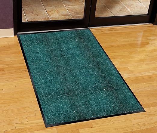 Guardian Silver Series Indoor Walk-Off Floor Mat, Vinyl/Polypropylene, 4'x8', Green