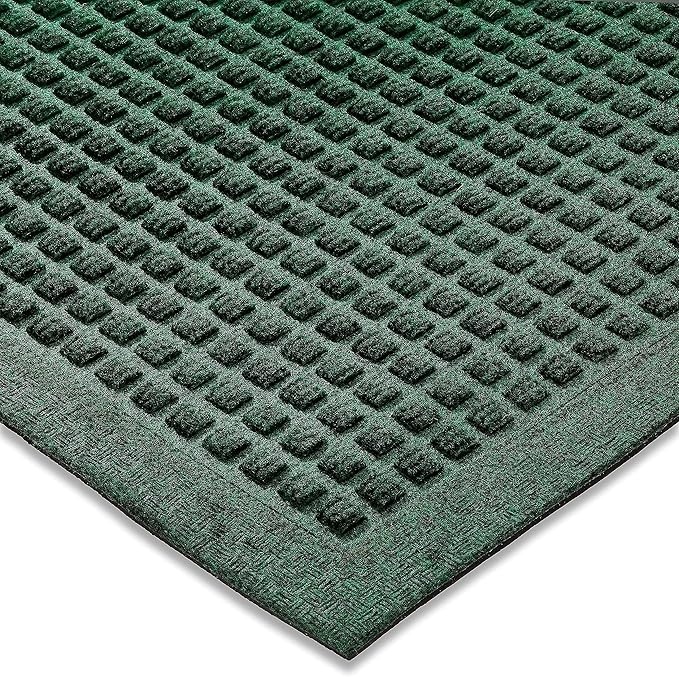 Ecomills Rubber Doormat, Extra Large, 36" x 60", Green, XL, Absorbent Indoor Outdoor, Stain Resistant, Rubber Non Slip Backing, Heavy Duty, Durable
