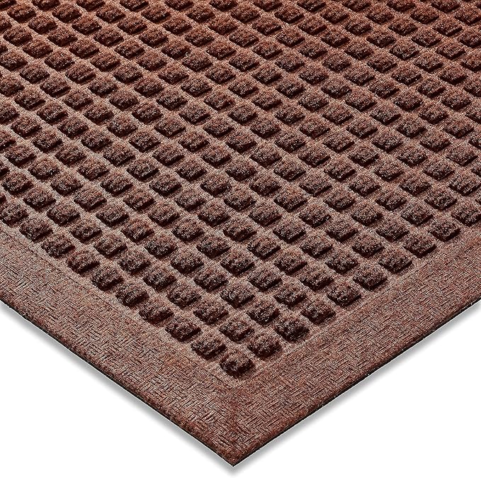 Ecomills Rubber Doormat, Extra Large, 36" x 60", Brown, XL, Absorbent Indoor Outdoor, Stain Resistant, Rubber Non Slip Backing, Heavy Duty, Durable